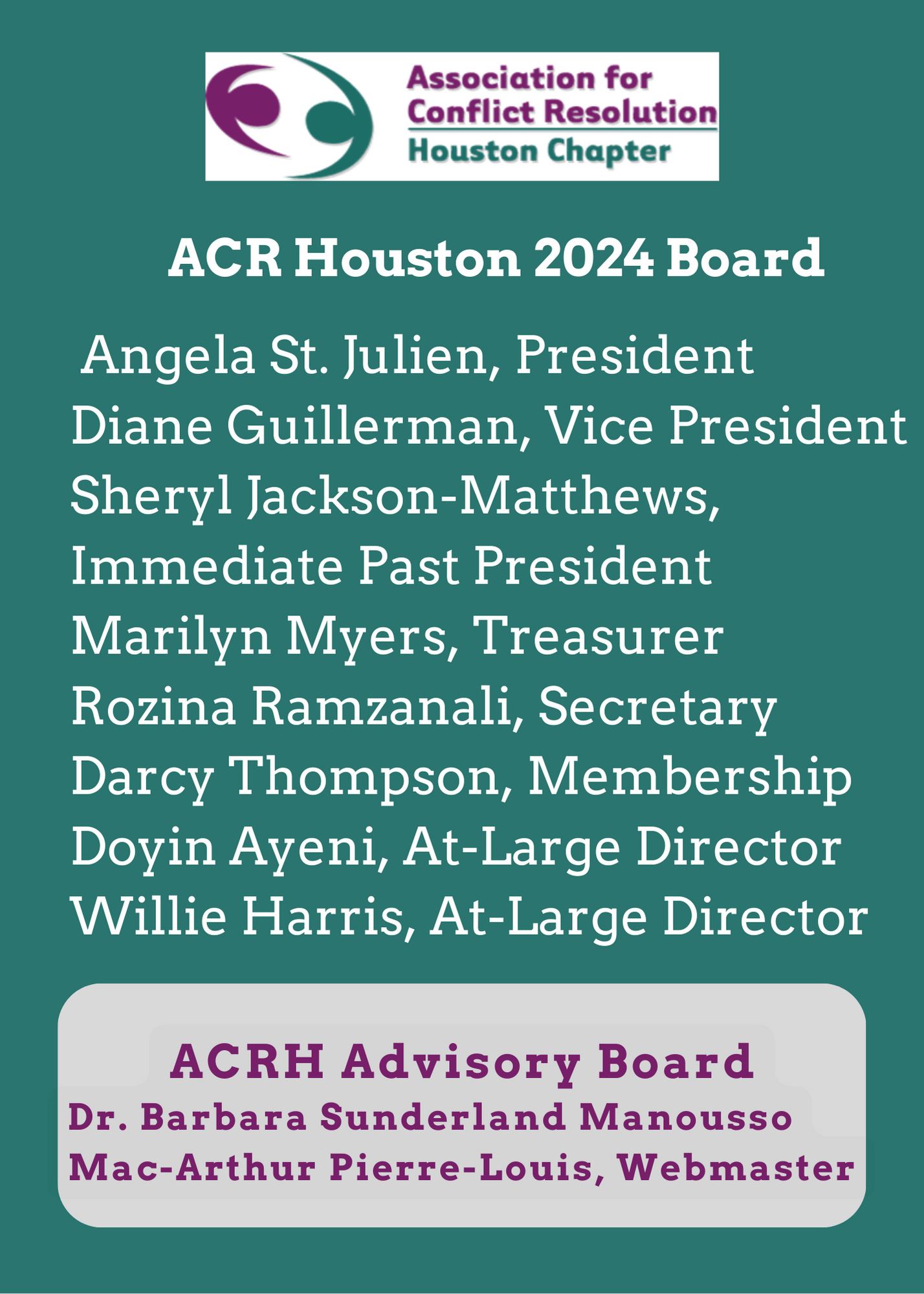 Welcome 2024 Board Members!